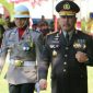 Kapolda Gorontalo (Brigjen Pol. Drs. Rachmad Fudail, MH) saat pimpin upacara HUT Bhayangkara Ke-73.