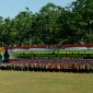 Suasana saat berlangsungnya upacara pembukaan TMMD Ke-105 di Kabupaten Blitar.