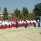 Suasana saat berlangsungnya masa pengenalan lingkungan sekolah.