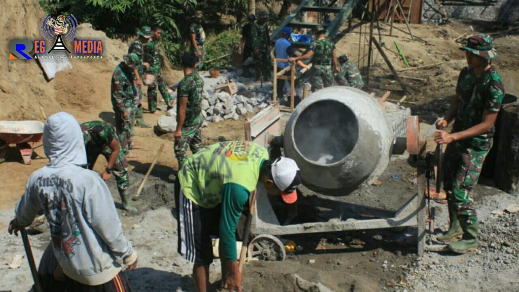 TMMD Kodim 0808/Blitar, Bangun Jembatan Mempermudah Akses Warga