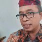 Kepala Pusat Pendidikan Kelautan dan Perikanan Bambang Suprakto saat di wawancarai awak media usai mengisi kuliah umum tentang dampak sampah plastik