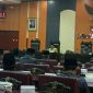 Suasana saat berlangsungnya rapat paripurna terkait pandangan umum fraksi atas Ranperda APBD-P 2019.