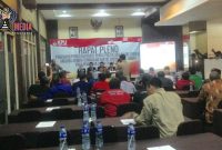 Suasana saat berlangsungnya rapat pleno KPU Kota Cimahi.