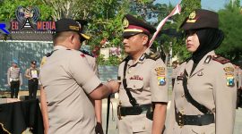 Kapolres Sampang (AKBP. Budhi Wardiman) pimpin sertijab 4 Perwira Polres Sampang.