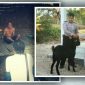 Bripka Dody Fitria Darissalam saat memberikan bantuan hewan qurban dan mengunjungi rumah Buidin, salah satu warga  Desa Gunung Maddah yang tinggal satu atap dengan sapi.