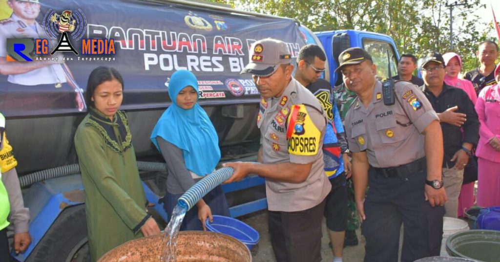 Musim Kemarau Kekurangan Air Bersih, Ini Yang Dilakukan Polres Blitar