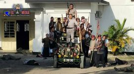 Tim Cobra Polres Lumajang saat pembuatan film 