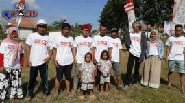 Beberapa panitia perlombaan HUT Kemerdekaan RI ke 74, di Desa Gunung Rancak, Robatal.