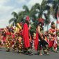 Suasana saat berlangsungnya pawai kebangsaan Kota Blitar dalam memeriahkan HUT RI ke-74.