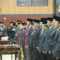 Suasana saat berlangsung prosesi pelantikan anggota DPRD Kabupaten Blitar terpilih.