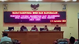 Suasana rapat paripurna lanjutan pembentukan AKD DPRD Bangkalan 