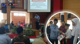 Suasana saat berlangsungnya kegiatan bimbingan kewirausahaan bagi ASN yang purna tugas. Dan penyerahan beasiswa oleh Sekda Pemkot Blitar.
