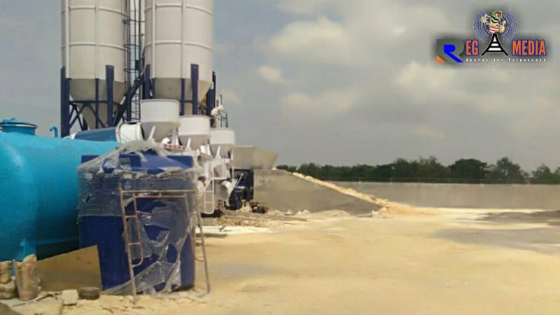 Lokasi pabrik betonisasi di Desa Pangelen Sampang yang dikeluhkan warga.
