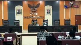 Suasana saat rapat paripurna penetapan calon pimpinan DPRD Kabupaten Blitar periode 2019/2024.