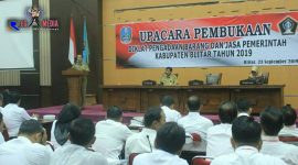 Suasana saat Sekda Kabupaten Blitar (Drs, Totok Subihandono, M,Si) membuka Diklat Pengadaan Barang dan Jasa.
