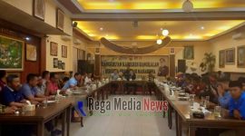 Suasana saat pelaksanaan cangkruan bersama element mahasiswa 