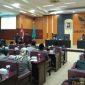 Suasana rapat paripurna penyampaian jawaban Bupati Blitar atas pandangan umum fraksi tentang RAPBD tahun 2020 dan lima ranperda eksekutif.