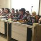 Lsm Laskar Merah Putih saat mengadukan soal pelayanan RSUD Cibabat ke Komisi IV DPRD Kota Cimahi.