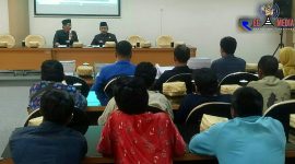 Suasana saat berlangsungnya hearing KRPK dengan Pimpinan DPRD Kabupaten Blitar.