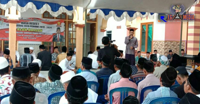 Suasana saat berlangsungnya reses perdana anggota DPRD Kab. Sampang fraksi Partai Gerindra (Alan Kaisan).