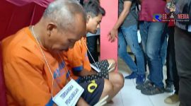 Pelaku pencabulan dan pemerkosaan tertunduk diam di Mapolres Bangkalan