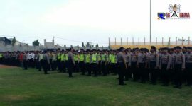 Ribuan personel gabungan gelar apel persiapan di Stadion Gelora Bangkalan