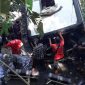 Bus Nahas yang mengangkut Guru TK saat dievakuasi warga