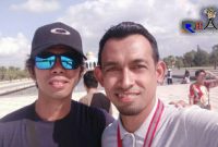 Mohammad Reza saat berpose bersama Hasan Tour Guide Thailand.
