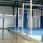 Tampak lantai Pasar Sentol Kedungdung tergenang air. 
