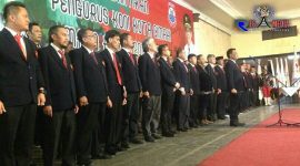 Berlangsungnya pelantikan pengurus KONI Kota Cimahi yang baru. 