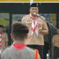 Kapolres Sampang (AKBP Didit Bambang Wibowo Saputro) saat pimpin apel besar Saka Bhayangkara. 