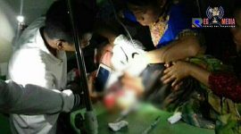Salah satu korban saat mendapatkan perawatan intensif. 