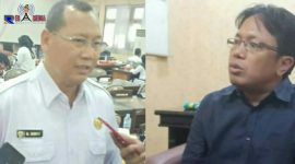 Plt Kepala Dinas Kesehatan Bangkalan (Sudiyo) dan Ketua Komisi D DPRD Bangkalan (Nur Hasan).