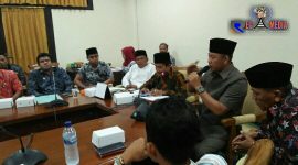 Saat berlangsung audensi oleh dua lembaga anti korupsi di aula kantor DPRD Sampang, terkait polemik realisasi ADK tahun 2019.