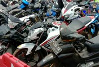 Puluhan motor bodong diamankan di Mapolres Bangkalan. 