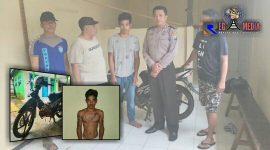 Tersangka (HY) dan barang bukti diamankan di Mapolsek Arjasa, Sumenep, Madura. 