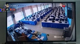 Pengawasan ketat;  tes seleksi kompetensi dasar CPNS Pemkab Bangkalan terekam cctv. 