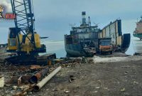 Lokasi pemotongan kapal di Kamal Bangkalan Madura yang terancam disegel. 