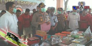 Ditengah Pandemi Covid-19, Polres Sampang Amankan 36 Ekor Jangkrik & Puluhan Pelaku Kriminal