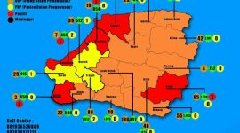 Data peta sebaran Covid-19 di Kabupaten Bangkalan, Madura. 