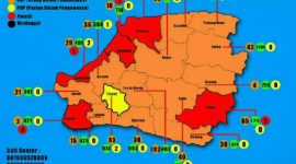Peta sebaran Covid-19 diwilayah Kab. Bangkalan. 
