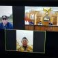 Video Conference antara Gubernur Jatim dengan Bupati Sampang dan Bupati Sumenep. 