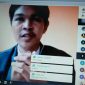 Berlangsungnya pelantikan pengurus Himasa UTM dengan cara video teleconference.