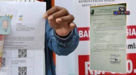 Surat edaran dari Dinas Sosial Kabupaten Sampang (foto insert)