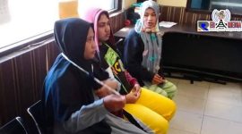 Ketiga remaja saat dimintai keterangan di Mapolres Gorontalo. 