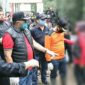 Walikota Bandung (Oded M. Danial) bersama beberapa kepala dinas saat ke lokasi longsornya TPU Cikutra. 