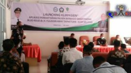 Berlangsungnya kegiatan  launching Klikpasien Aplikasi Pendaftaran Pasien berbasis Smartphone.