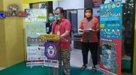 Konferensi pers penyampaian tentang dua warga Gorontalo Utara yang positif Covid-19.