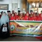 Pose bersama para Jamaah umroh PT. Mirza Arumi Mubarok sebelum terjadi Pandemi covid-19 di Bandara Juanda Surabaya