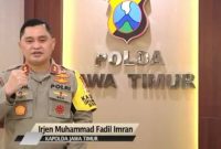 Screen shot video Kapolda Jatim (Irjen Pol Muhammad Fadil Imran). 